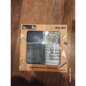 The Office Dunder Mifflin Inc Boxed Gift Set with Crew Socks, Mug, and Key Chain